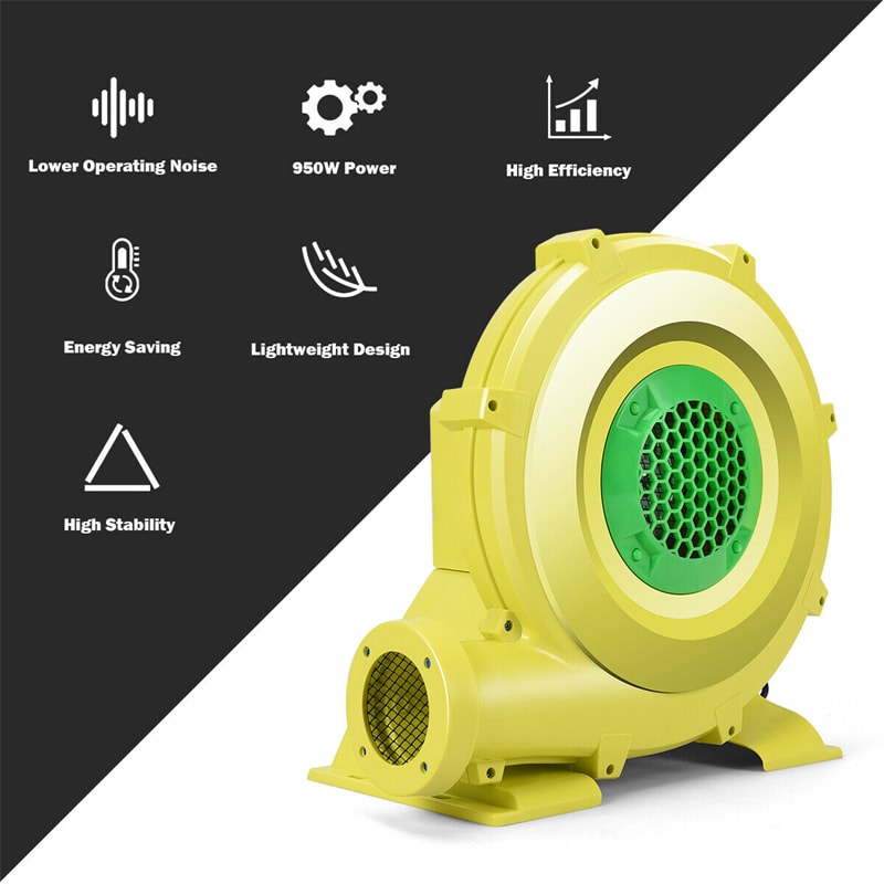 735W 1.0 HP Air Blower Pump Fan for Inflatable Bouncer Water Slide, Commercial Bounce House Blower