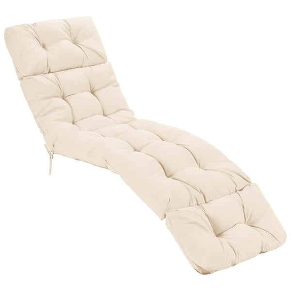 73" Outdoor Lounge Chaise Padded Cushion with String Ties