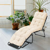 73" Outdoor Lounge Chaise Padded Cushion with String Ties