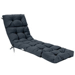 73" Outdoor Lounge Chaise Padded Cushion with String Ties