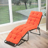 73" Outdoor Lounge Chaise Padded Cushion with String Ties