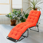 73" Outdoor Lounge Chaise Padded Cushion with String Ties