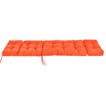 73" Outdoor Lounge Chaise Padded Cushion with String Ties