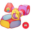 7pcs Kids Pop-up Ball Pit Play Tents & Tunnels Children Playhouse Tent with Basketball Hoop & Travel Storage Bag