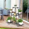 7 Tier Outdoor Metal Plant Stand Multilayer Flower Pots Holder