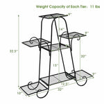 7 Tier Outdoor Metal Plant Stand Multilayer Flower Pots Holder