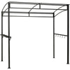 7' x 4.5' Outdoor Grill Gazebo Patio BBQ Canopy with Serving Shelf & Storage Hooks, Steel Frame Curved Roof Barbecue Shelter for Garden Backyard