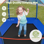 7ft Kids Trampoline Outdoor Indoor Recreational Bounce Jumper with Safety Enclosure Net Combo