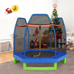 7ft Kids Trampoline Outdoor Indoor Recreational Bounce Jumper with Safety Enclosure Net Combo