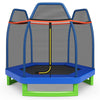 7ft Kids Trampoline Outdoor Indoor Recreational Bounce Jumper with Safety Enclosure Net Combo