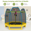 7ft Kids Trampoline Outdoor Indoor Recreational Bounce Jumper with Safety Enclosure Net Combo