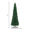 7ft Artificial Pencil Christmas Tree Slim Unlit Xmas Tree 700 PVC Branch Tips with Foldable Metal Stand for Home Office School Shop Decor