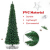 7ft Artificial Pencil Christmas Tree Slim Unlit Xmas Tree 700 PVC Branch Tips with Foldable Metal Stand for Home Office School Shop Decor