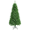 7FT Fiber Optic Christmas Tree Pre Lit Spruce Artificial Xmas Tree with 820 PVC Branch Tips & Solid Metal Stand for Indoor Holiday Decor