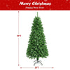 7FT Fiber Optic Christmas Tree Pre Lit Spruce Artificial Xmas Tree with 820 PVC Branch Tips & Solid Metal Stand for Indoor Holiday Decor