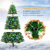 7ft Pre Lit Hinged Christmas Tree Remote Control Xmas Tree with 9 Lighting Modes & 500 Color-Changing LED Lights for Holiday Decor