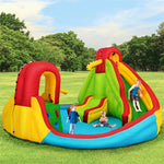 Kids Inflatable Water Slide Park with Climbing Wall, Water Cannon & Splash Pool for Outdoor Backyard Party Fun