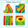 Kids Inflatable Water Slide Park with Climbing Wall, Water Cannon & Splash Pool for Outdoor Backyard Party Fun