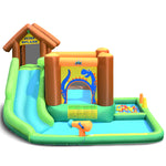 7 in 1 Kids Inflatable Water Slide Bounce House Splash Pool with 750W Blower