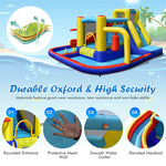 7 in 1 Giant Inflatable Pool Water Slide Kids Bounce House Jumping Castle Combo with 735W Blower