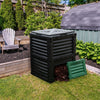 80 Gallon Outdoor Compost Bin Garden Fertilizer Barrel Grass Food Trash Composter Barrel with Top Flip Latch-on Lid & Bottom Exit Door