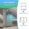 8000 BTU ASHRAE Portable Air Conditioner Cools 230 Sq. ft. 3-in-1 Air Cooler with Drying, Fan, Sleep Mode & Remote Control for Home Office