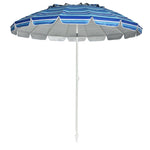 8 FT Portable Beach Umbrella Outdoor Tilt Market Umbrella with Sand Anchor & Carry Bag