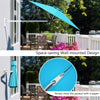 8 FT Wall Mounted Patio Umbrella Tilting Outdoor Umbrella Sunshade Umbrella with Adjustable Pole & Wind Vent