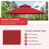 8' x 5' Grill Gazebo Double Tier Vented Roof Outdoor Barbecue Gazebo Canopy Tent BBQ Shelter Gazebo with 2 Side Shelves