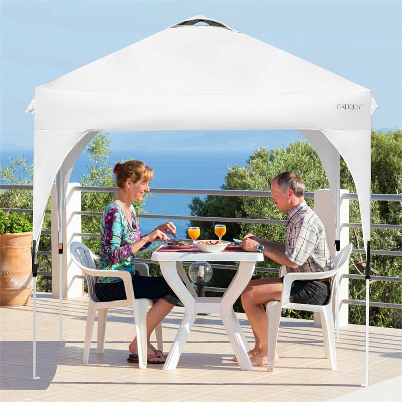 8' x 8' Outdoor Pop-up Canopy Tent Height Adjustable with Roller Bag