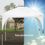 8' x 8' Outdoor Pop-up Canopy Tent Height Adjustable with Roller Bag