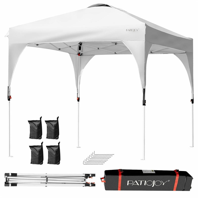 8' x 8' Outdoor Pop-up Canopy Tent Height Adjustable with Roller Bag