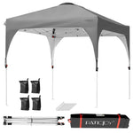 8' x 8' Outdoor Pop-up Canopy Tent Height Adjustable with Roller Bag