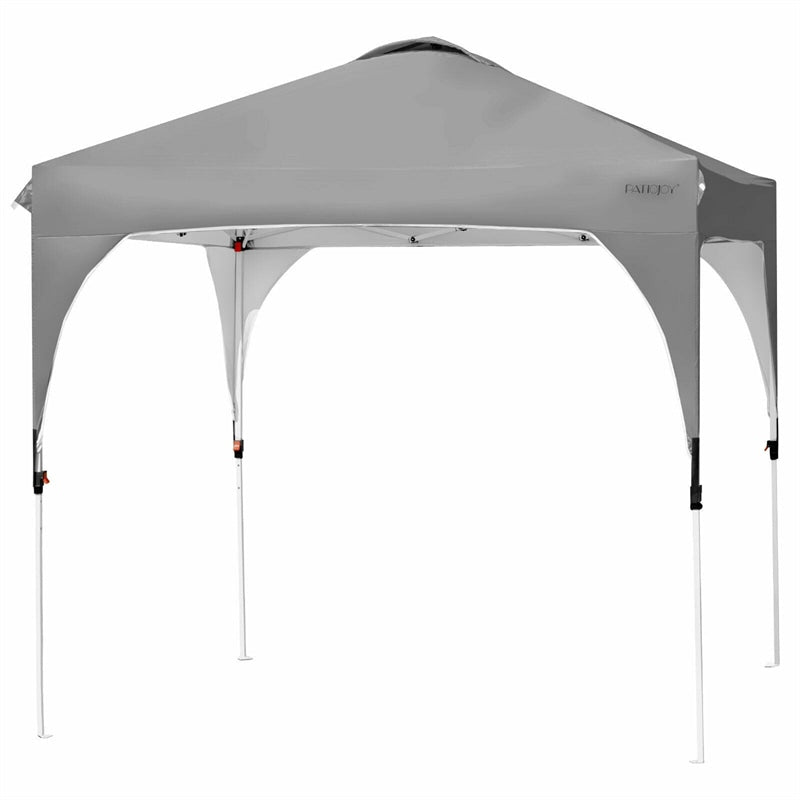 8' x 8' Outdoor Pop-up Canopy Tent Height Adjustable with Roller Bag