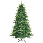 8FT Pre-lit Artificial Christmas Tree APP Controlled Hinged Xmas Tree with 670 Color Changing LED Lights, 2956 Branch Tips & Folding Metal Stand