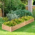 8ft x 2ft Wooden Raised Garden Bed Vegetable Planter Box Kit - Bestoutdor