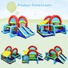 Inflatable Bounce House 8-in-1 Canopy Theme Kids Blow Up Jump Castle with Dual Slides, 480W Blower & Ball Pit for Indoor Outdoor Family Party Gift