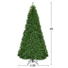 9FT Pre-lit Multicolor Christmas Tree Hinged Artificial Xmas Tree with 1000 LED Lights & Metal Stand