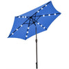 9FT Solar LED Patio Umbrella Tilt Market Umbrella with 18 Lights & Tilt Adjustment Crank, Outdoor Table Umbrella for Garden Yard Balcony