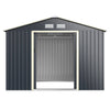 9’ x 6’ Large Outdoor Storage Shed Metal Garden Shed Tool House Backyard Storage Cabinet with 4 Vents & Lockable Double Sliding Door