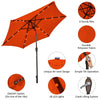 9FT Solar LED Patio Umbrella Tilt Market Umbrella with 18 Lights & Tilt Adjustment Crank, Outdoor Table Umbrella for Garden Yard Balcony