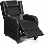 Massage Gaming Recliner Adjustable Gaming Chair Racing Style PU Leather Single Recliner Sofa with Massage Function & Footrest