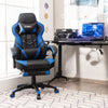 Adjustable Gaming Chair Ergonomic High Back Office Chair PU Leather Swivel Racing Style Computer Chair with Footrest, Headrest & Lumbar Support