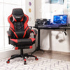 Adjustable Gaming Chair Ergonomic High Back Office Chair PU Leather Swivel Racing Style Computer Chair with Footrest, Headrest & Lumbar Support