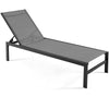 Aluminium Outdoor Chaise Lounge 6-Position Adjustable Patio Lounge Chair for Poolside Backyard