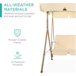 2 Person Weather Resistant Patio Canopy Swing - Bestoutdor