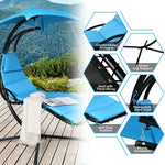 Hanging Chaise Lounge Hammock Outdoor Lounge Chair Swing Chair with Pillow