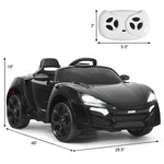 Kids Ride On Sports Car 12V Battery Powered Electric Vehicle with Remote Control & LED Lights