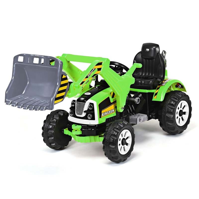 Kids Ride On Excavator Dumper Truck 12V Battery Powered Ride On Construction Vehicle with Front Loader Shovel