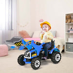 Kids Ride On Excavator Dumper Truck 12V Battery Powered Ride On Construction Vehicle with Front Loader Shovel